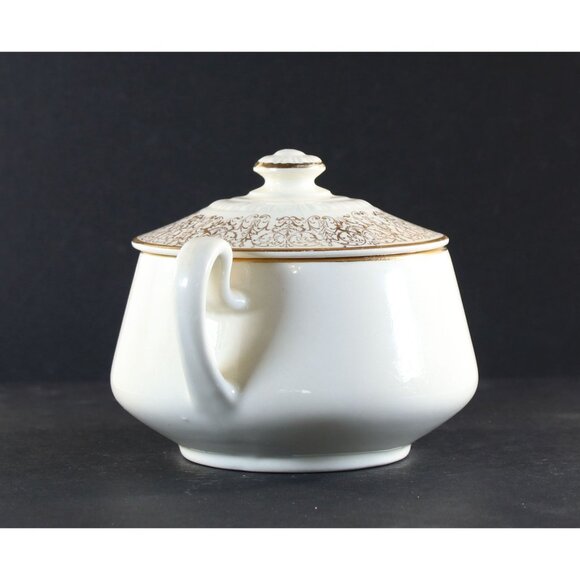 Sugar Bowl & Lid Colonial Couple Homer Laughlin Liberty Style #F54N6 U.S.A 1950s - Picture 5 of 14